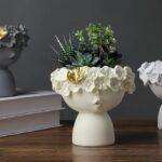 Face Ceramic Vase The White Queen Flower Vase