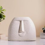 Handcrafted Ceramic Face-Shaped Vase