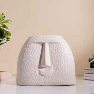 Handcrafted Ceramic Face-Shaped Vase