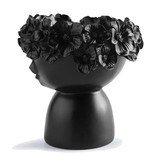 Lady Head Face Home Decoration Resin Vase Statue1 (1)